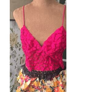 Nice Pre Owned Free People Intimately  Red Lace Bralette Size Medium